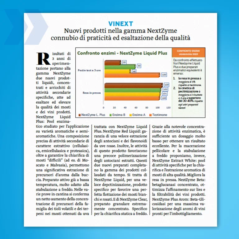Corriere Vinicolo nr. 17 : la gamma NextZyme